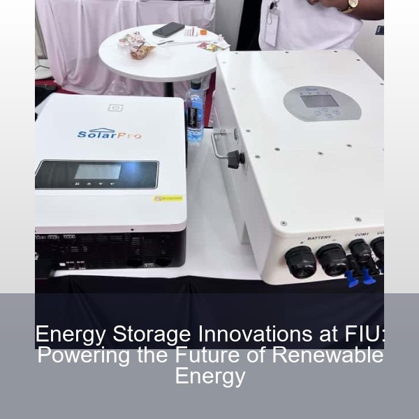 Energy Storage Innovations at FIU: Powering the Future of Renewable Energy